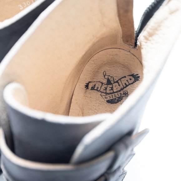 Freebird Charcoal Colored Heeled "Malbec" Leather Booties - Picture 10 of 10